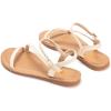 Frank Mully Women’s Flat Sandals Summer Open Toe Slingback Shoes Cute Sandals for Women Daily Ankle Strap Adjustable Sandals(2001beige)
