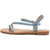 Frank Mully Women’s Flat Sandals Summer Open Toe Slingback Shoes Cute Sandals for Women Daily Ankle Strap Adjustable Sandals(2001blue)