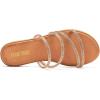 Frank Mully Womens Slide Sandals Open Toe Rhinestone Straps Slip On Beach Slide Casual Dressy Flats Sandal for Women Summer(2002champagne)