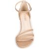 Frank Mully Women’s Sparkly Low Kitten Heel Open Toe Sandals Ankle Strap Glitter Bridal Wedding Dress Pump Shoes(Rose(jin))