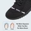 Frank Mully Womens Walking Shoes Wide Toe Box Barefoot Shoes Knitted Fashion Sneaker with Arch Support(6087black)