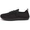 Frank Mully Womens Walking Shoes Wide Toe Box Barefoot Shoes Knitted Fashion Sneaker with Arch Support(6087black)