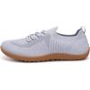Frank Mully Womens Walking Shoes Wide Toe Box Barefoot Shoes Knitted Fashion Sneaker with Arch Support(6087grey)