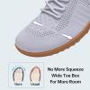 Frank Mully Womens Walking Shoes Wide Toe Box Barefoot Shoes Knitted Fashion Sneaker with Arch Support(6087grey)