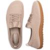 Frank Mully Womens Walking Shoes Wide Toe Box Barefoot Shoes Knitted Fashion Sneaker with Arch Support(Ecru)