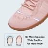 Frank Mully Womens Walking Shoes Wide Toe Box Barefoot Shoes Knitted Fashion Sneaker with Arch Support(Pink)