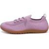 Frank Mully Womens Walking Shoes Wide Toe Box Barefoot Shoes Knitted Fashion Sneaker with Arch Support(Purple)