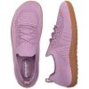 Frank Mully Womens Walking Shoes Wide Toe Box Barefoot Shoes Knitted Fashion Sneaker with Arch Support(Purple)