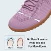 Frank Mully Womens Walking Shoes Wide Toe Box Barefoot Shoes Knitted Fashion Sneaker with Arch Support(Purple)