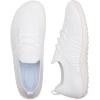 Frank Mully Womens Walking Shoes Wide Toe Box Barefoot Shoes Knitted Fashion Sneaker with Arch Support(White)