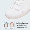 Frank Mully Womens Walking Shoes Wide Toe Box Barefoot Shoes Knitted Fashion Sneaker with Arch Support(White)