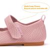 Frank Mully Girls Dress Shoes Mary Janes Girl Flats Slip on Ballet Flat Party School Shoes with Bow Toddler/Little Kid/Big Kid(7002pink)