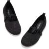 Frank Mully Girls Dress Shoes Mary Janes Girl Flats Slip on Ballet Flat Party School Shoes with Bow Toddler/Little Kid/Big Kid(7003black)