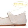 Frank Mully Girls Dress Shoes Mary Janes Girl Flats Slip on Ballet Flat Party School Shoes with Bow Toddler/Little Kid/Big Kid(Beige)