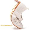 Frank Mully Girls Dress Shoes Mary Janes Girl Flats Slip on Ballet Flat Party School Shoes with Bow Toddler/Little Kid/Big Kid(Beige)