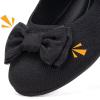 Frank Mully Girls Dress Shoes Mary Janes Girl Flats Slip on Ballet Flat Party School Shoes with Bow Toddler/Little Kid/Big Kid(Black)