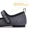 Frank Mully Girls Dress Shoes Mary Janes Girl Flats Slip on Ballet Flat Party School Shoes with Bow Toddler/Little Kid/Big Kid(Grey)