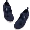 Frank Mully Girls Dress Shoes Mary Janes Girl Flats Slip on Ballet Flat Party School Shoes with Bow Toddler/Little Kid/Big Kid(Navy)