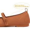 Frank Mully Girls Dress Shoes Mary Janes Girl Flats Slip on Ballet Flat Party School Shoes with Bow Toddler/Little Kid/Big Kid(Orange)
