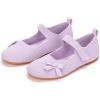 Frank Mully Girls Dress Shoes Mary Janes Girl Flats Slip on Ballet Flat Party School Shoes with Bow Toddler/Little Kid/Big Kid(Purple)