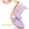Frank Mully Girls Dress Shoes Mary Janes Girl Flats Slip on Ballet Flat Party School Shoes with Bow Toddler/Little Kid/Big Kid(Purple)