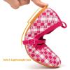 Frank Mully Girls Dress Shoes Mary Janes Girl Flats Slip on Ballet Flat Party School Shoes with Bow Toddler/Little Kid/Big Kid(Rose)