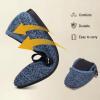 Frank Mully Mary Jane Women Flat Shoes Slip on Square-Toe Washable Shoes Comfortable for Dressy and Work with Ankle Strap(Blueb)