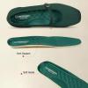 Frank Mully Mary Jane Women Flat Shoes Slip on Square-Toe Washable Shoes Comfortable for Dressy and Work with Ankle Strap(Dark Green)