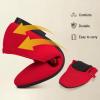 Frank Mully Mary Jane Women Flat Shoes Slip on Square-Toe Washable Shoes Comfortable for Dressy and Work with Ankle Strap(Red)