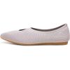 Frank Mully Women’s Ballet Flats Teardrop Upper Pointed Toe Lightweight Flats for Women Comfortable Slip on Flats for Work Wedding Office(6077beige)