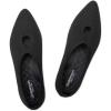 Frank Mully Women’s Ballet Flats Teardrop Upper Pointed Toe Lightweight Flats for Women Comfortable Slip on Flats for Work Wedding Office(6077black)
