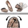 Frank Mully Womens Casual Flat Shoes Square Toe Shoes Knitted Work Flat Comfort Dressy Flat Shoes for Daily Washable(Black Yellow)