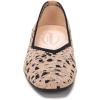 Frank Mully Womens Casual Flat Shoes Square Toe Shoes Knitted Work Flat Comfort Dressy Flat Shoes for Daily Washable(Black Yellow)