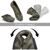 Frank Mully Womens Casual Flat Shoes Square Toe Shoes Knitted Work Flat Comfort Dressy Flat Shoes for Daily Washable(Camouflage)
