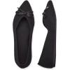 Frank Mully Womens Flat Shoes Classic Pointed Toe Flats Knitted Dress Shoes Soft Flats for Woman Comfortable Dressy(6042black Bowknot)