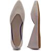 Frank Mully Womens Flat Shoes Classic Pointed Toe Flats Knitted Dress Shoes Soft Flats for Woman Comfortable Dressy(6042ecru)