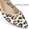 Frank Mully Womens Flat Shoes Classic Pointed Toe Flats Knitted Dress Shoes Soft Flats for Woman Comfortable Dressy(6042leopard)