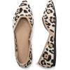 Frank Mully Womens Flat Shoes Classic Pointed Toe Flats Knitted Dress Shoes Soft Flats for Woman Comfortable Dressy(6042leopard)