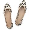 Frank Mully Womens Flat Shoes Classic Pointed Toe Flats Knitted Dress Shoes Soft Flats for Woman Comfortable Dressy(6042leopard)