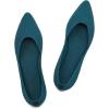 Frank Mully Womens Flat Shoes Classic Pointed Toe Flats Knitted Dress Shoes Soft Flats for Woman Comfortable Dressy(6042teal)
