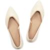 Frank Mully Womens Flat Shoes Classic Pointed Toe Flats Knitted Dress Shoes Soft Flats for Woman Comfortable Dressy(Beige)