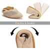 Frank Mully Womens Flat Shoes Classic Pointed Toe Flats Knitted Dress Shoes Soft Flats for Woman Comfortable Dressy(Ecru Mesh)