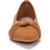 Frank Mully Womens Flat Shoes Classic Pointed Toe Flats Knitted Dress Shoes Soft Flats for Woman Comfortable Dressy(Fawn)