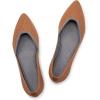 Frank Mully Womens Flat Shoes Classic Pointed Toe Flats Knitted Dress Shoes Soft Flats for Woman Comfortable Dressy(Fawn&grey)