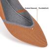 Frank Mully Womens Flat Shoes Classic Pointed Toe Flats Knitted Dress Shoes Soft Flats for Woman Comfortable Dressy(Fawn&grey)