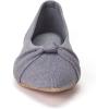 Frank Mully Womens Flat Shoes Classic Pointed Toe Flats Knitted Dress Shoes Soft Flats for Woman Comfortable Dressy(Grey)