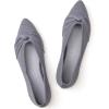 Frank Mully Womens Flat Shoes Classic Pointed Toe Flats Knitted Dress Shoes Soft Flats for Woman Comfortable Dressy(Grey)