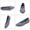 Frank Mully Womens Flat Shoes Classic Pointed Toe Flats Knitted Dress Shoes Soft Flats for Woman Comfortable Dressy(Grey Stripe)