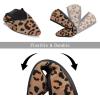 Frank Mully Womens Flat Shoes Classic Pointed Toe Flats Knitted Dress Shoes Soft Flats for Woman Comfortable Dressy(Leopard)