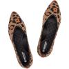 Frank Mully Womens Flat Shoes Classic Pointed Toe Flats Knitted Dress Shoes Soft Flats for Woman Comfortable Dressy(Leopard)